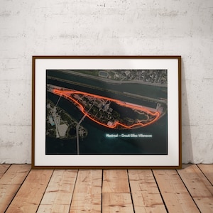 Circuito Gilles-Villeneuve — Cartaz do Mapa da Pista de Corrida