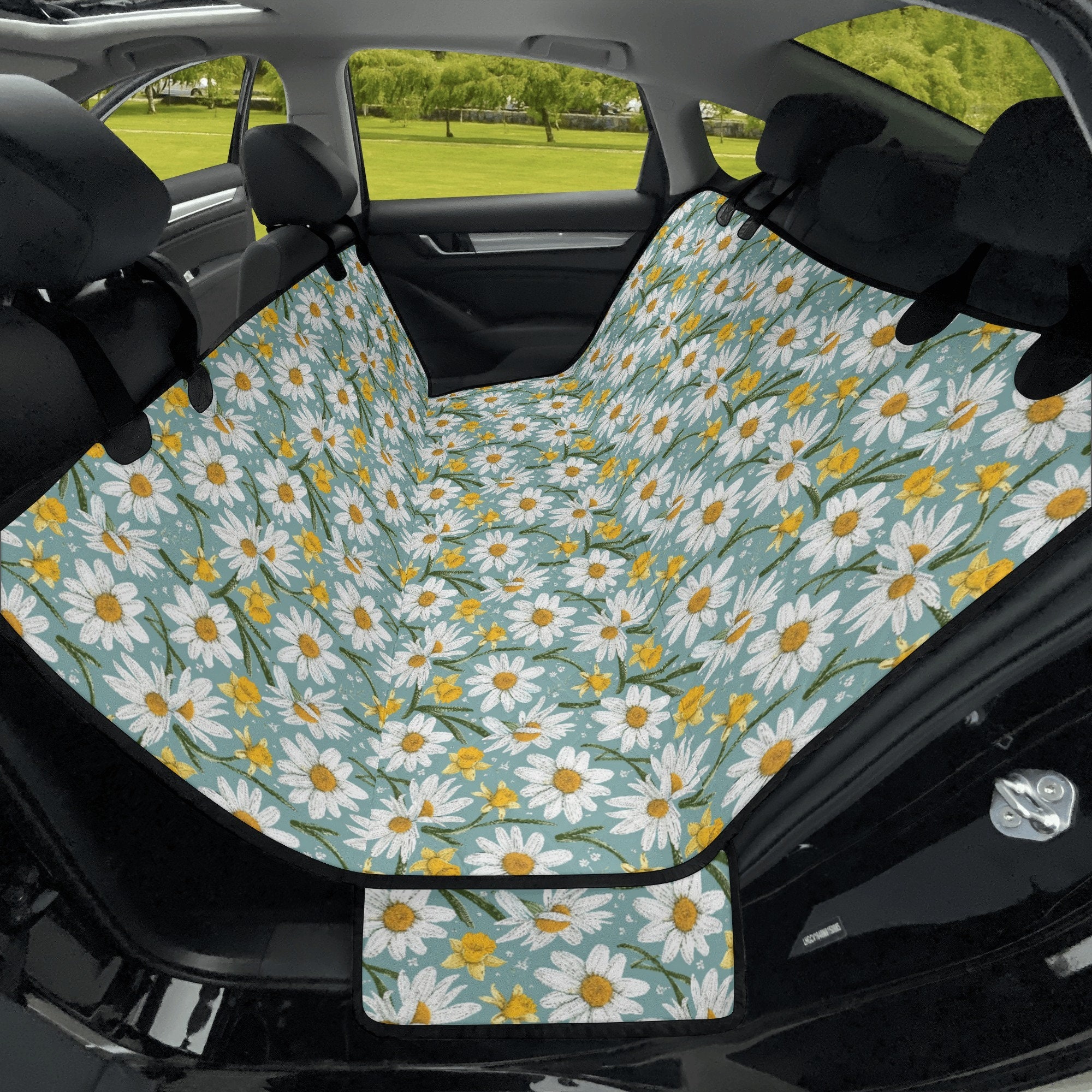 Red Rose Floral Pet Car Seat Cover main image 1