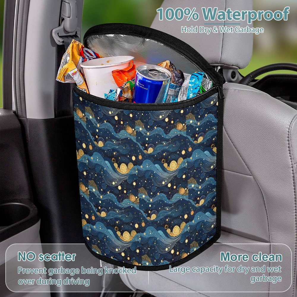 Amdohai – poubelle de voiture Portable, sac étanche pliable, corbeille à  déchets arrière de siège de voiture, organisateur de sac poubelle 
