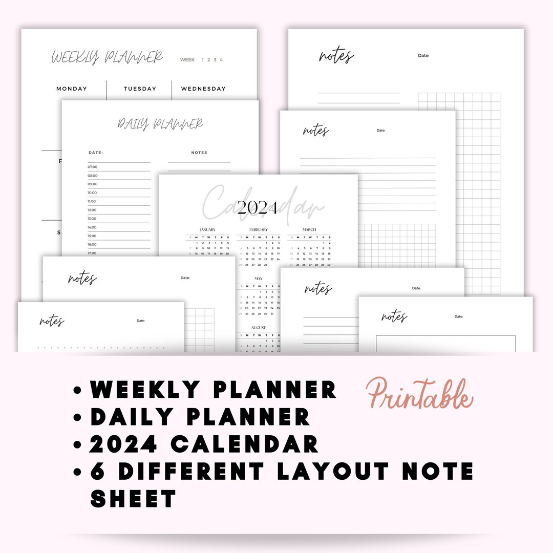 Notebook Templates Printable Paper Note Taking Journal - Etsy