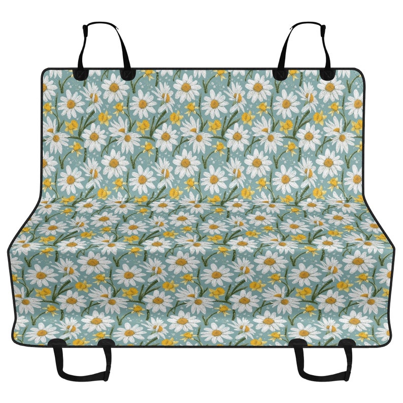 Purple Floral Print Pet Car Seat Cover main image 1