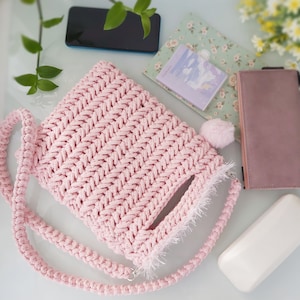 Sac pour tablette en fil rose, sac à main Slim Crossbody, étui de protection pour iPad, sac fourre-tout livre personnalisé