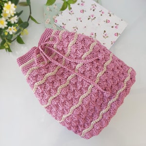 Pink Backpack Purse for Women, Handmade Backpack for Girls, Small Summer Backpack, Customized Backpack, Boho Backpack, Drawstring Backpack