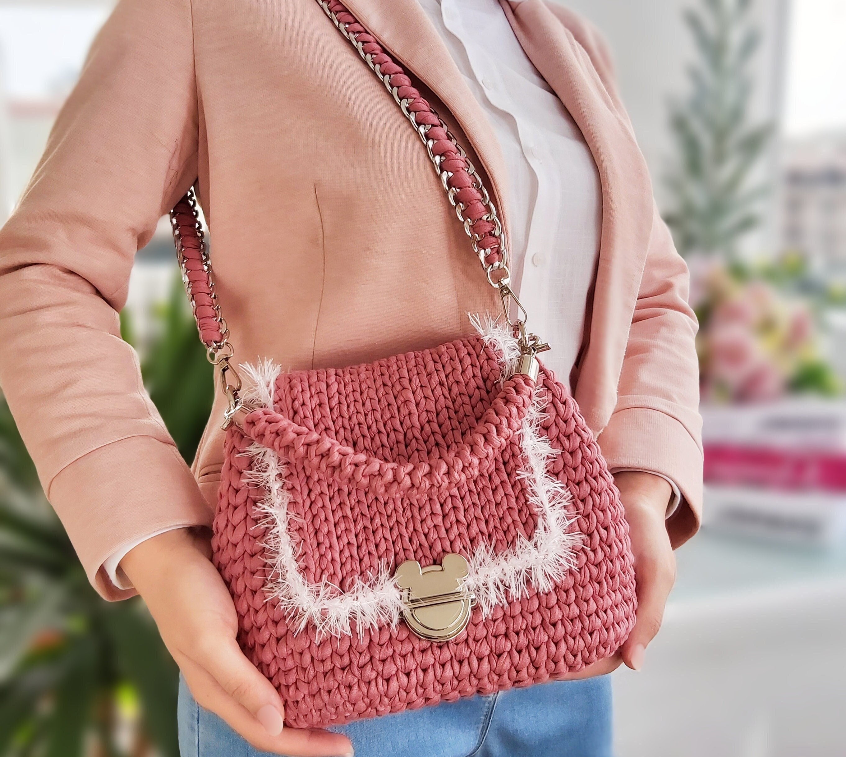 Pink Shoulder Bag for Women, Handwoven Tote Bag, Crochet Women Handbag, Elegant Top Handle Purse, Girls Hand Purse, Knitted Cute Purse - Etsy Pink Shoulder Bag for Women, Handwoven Tote Bag, Crochet Women Handbag, Elegant Top Handle Purse, Girls Hand Purse, Knitted Cute Purse - Etsy