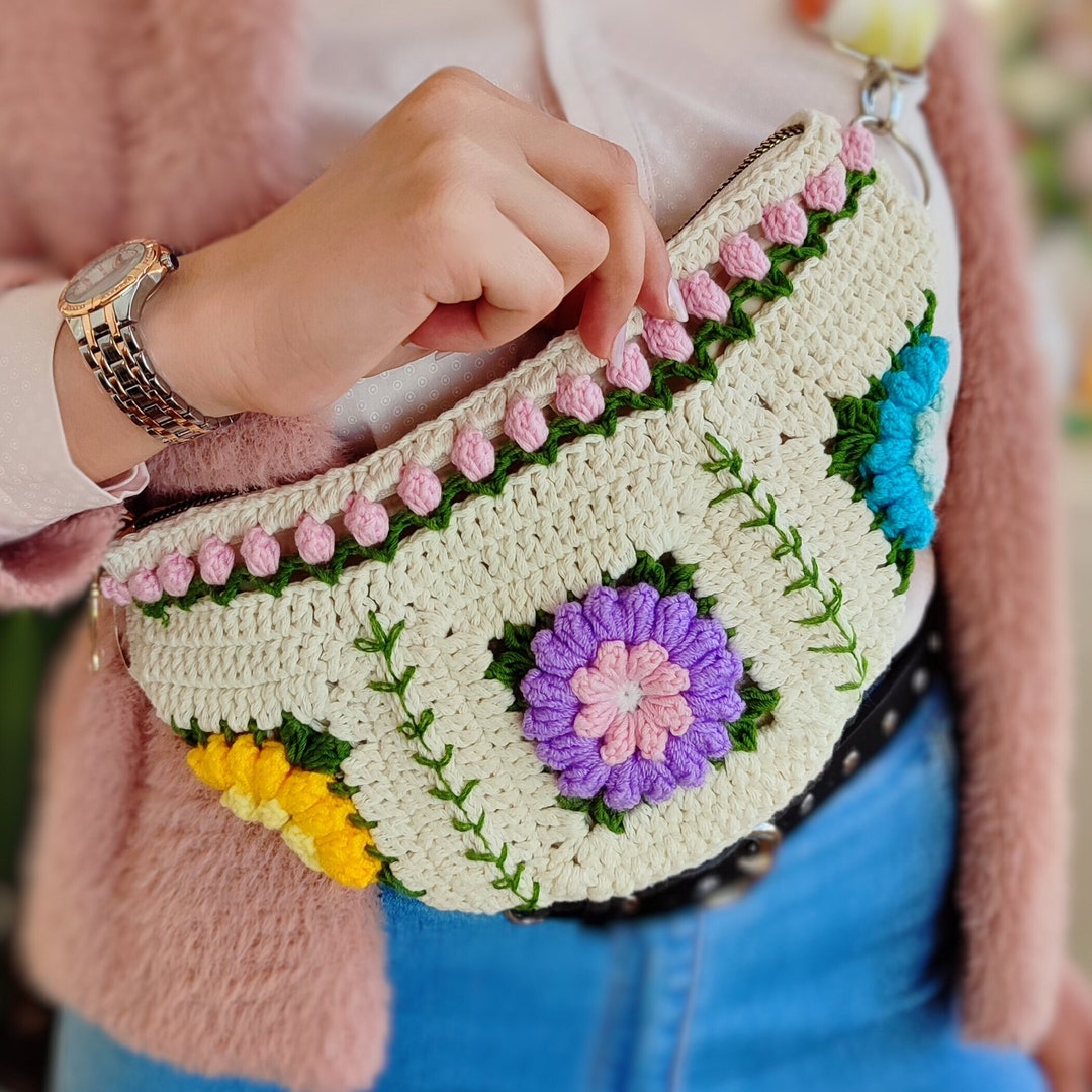 Crochet Fanny Pack for Women, Sling Bag Crossbody, Knitted Belt Bag, Hands-free Hip Bag, Floral Waist Bag, Lady's Bum Bag, Kawaii Chest Bag - Etsy Crochet Fanny Pack for Women, Sling Bag Crossbody, Knitted Belt Bag, Hands-free Hip Bag, Floral Waist Bag, Lady's Bum Bag, Kawaii Chest Bag - Etsy