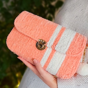 Sac à main bandoulière en velours pour femme, Grand sac personnalisé, Sac super doux