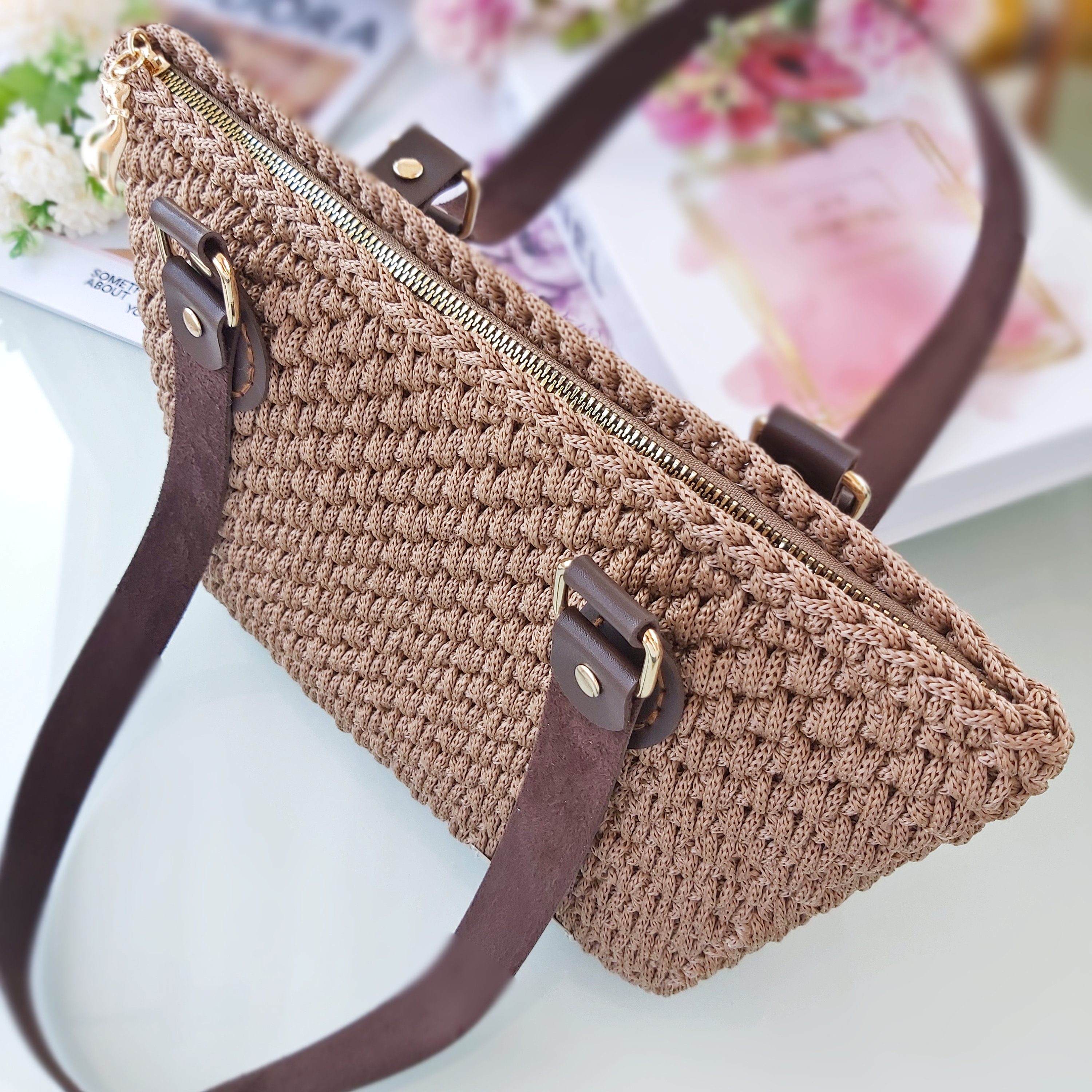 ●augustone8● [HANDMADE] WOOLLY BAG_brown Wild-and-Woolly-Yarns-Knitting