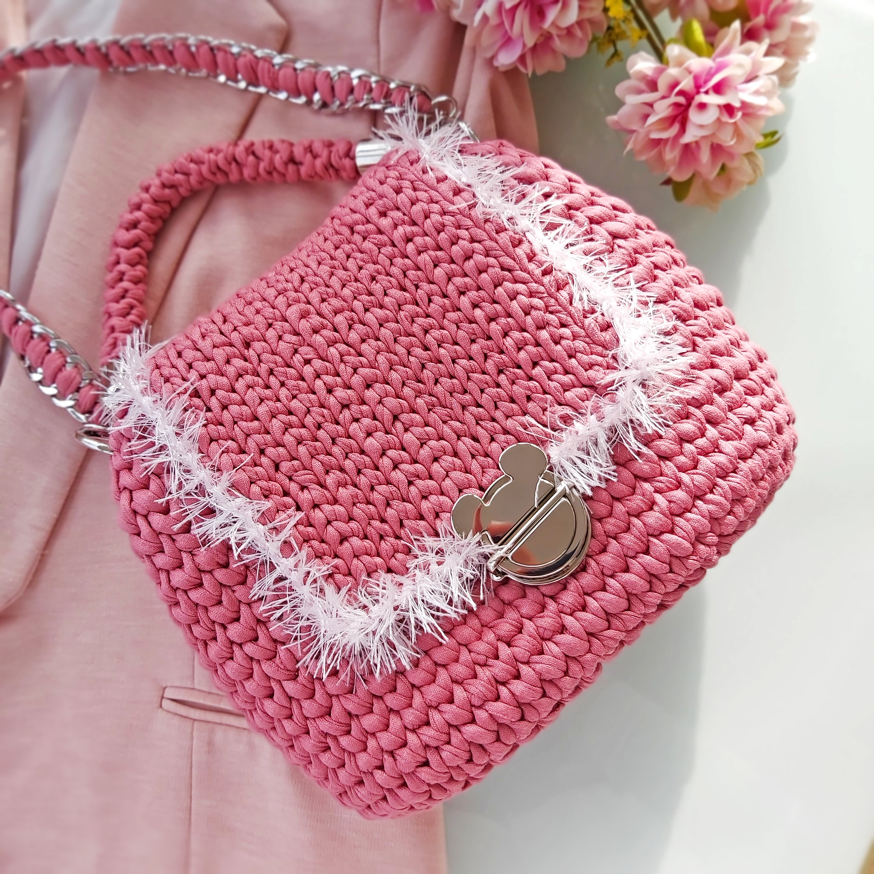  Wrist Handbag for Women Aesthetic Crochet Knit Tote Bag for  Women Wristlet Handbag Small Woven Shoulder Bag Sleeve Knot Pouch Purse  With Extension Band : Clothing, Shoes & Jewelry