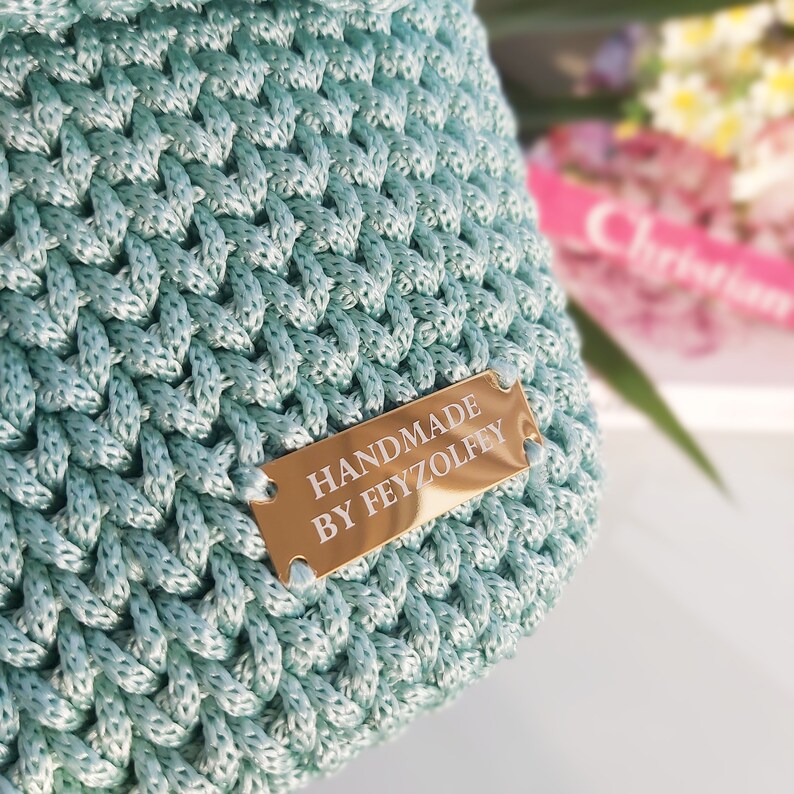 bag for events handmade bag crochet top handle purse spring purse ladies purse quilted bag saddle bag Medium shoulder bag woven bag purse teal blue bag women handbag knitted bag gift bag for women
