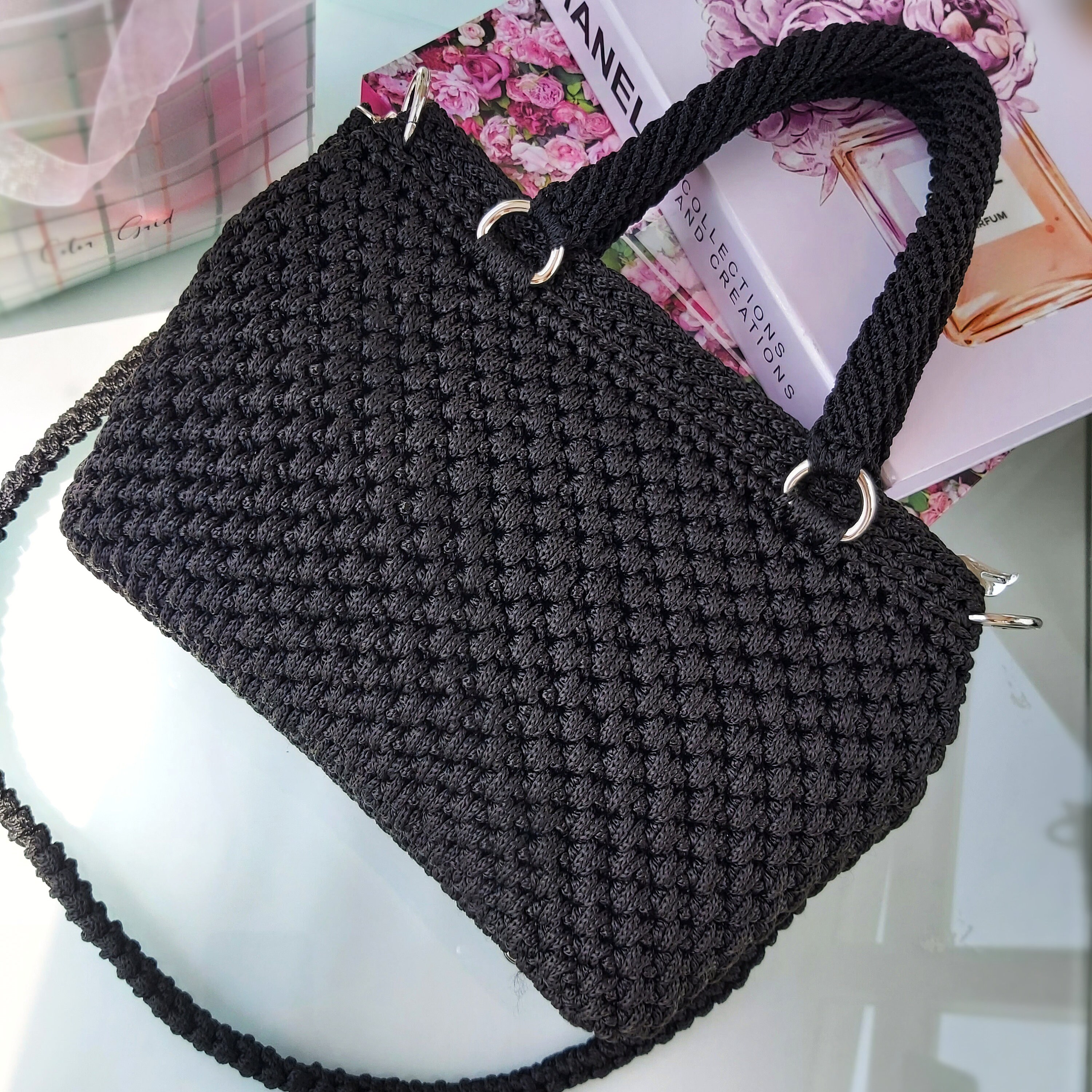 バッグ・カバンその他 HUNTER WOMEN Refined Handcraft Crochet Hobo Bag Black HAW000 DHgate.com:Large Crochet Hobo Bag - Womens Knit Shoulder Bag