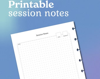 Printable TTRPG Session Notes | A5 | Download PDF