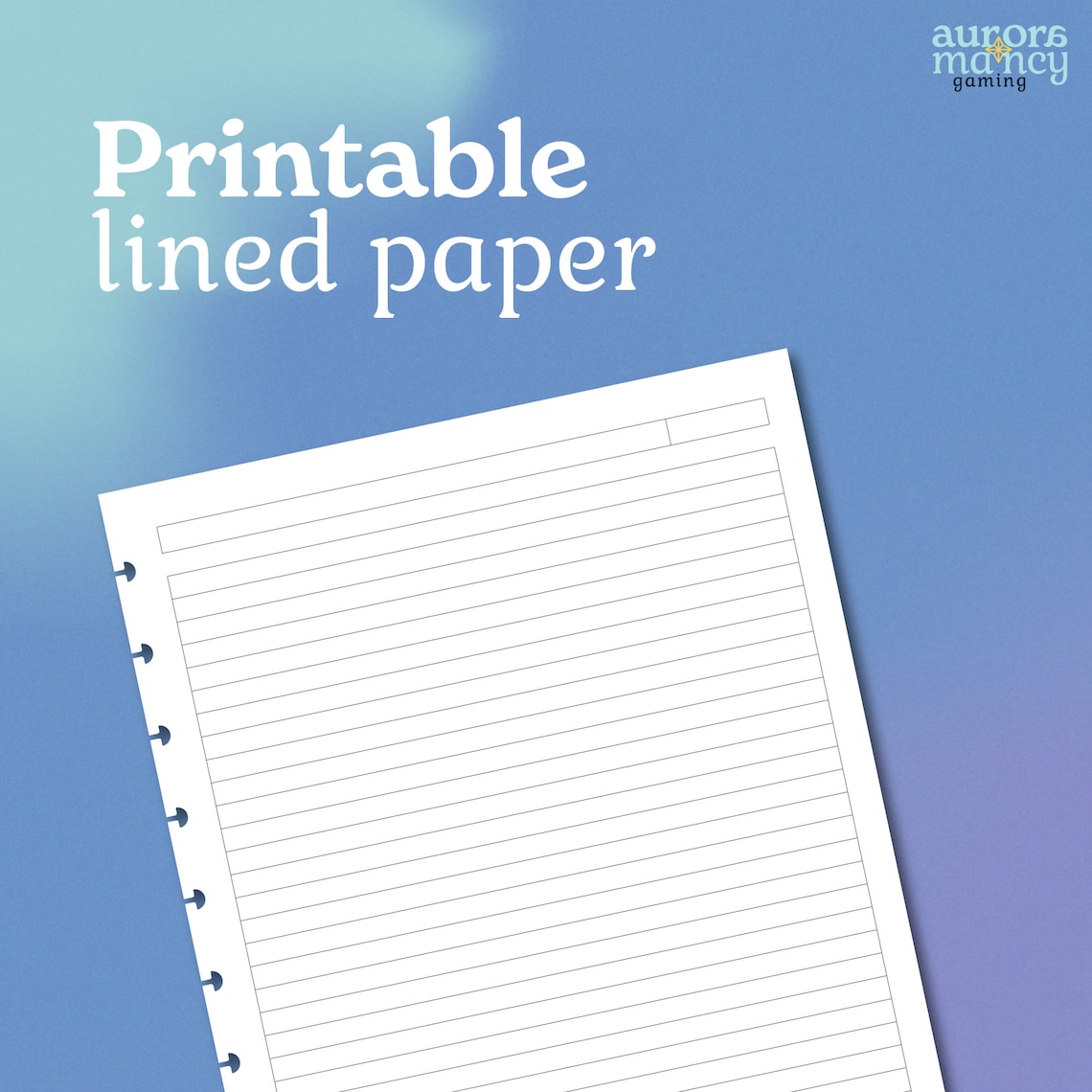 Printable Lined Paper Digital Paper Template A4 & A5 Download PDF - Etsy