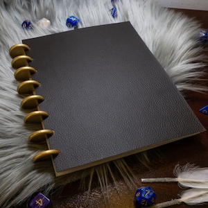 D&D Player Modern Notebook | PU Leather Cover A5 Discbound Journal