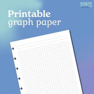 Printable Graph Paper | Digital Paper Template | A5 | Download PDF