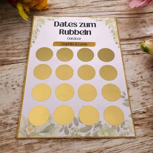 Dates zum Rubbeln - Outdoor - Personalisierte Rubbelkarte – 16 Date Ideen für Paare – Geschenk für Valentinstag, Geburtstag und Jahrestag