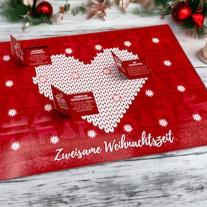 Adventskalender für Paare Zweisame Weihnachtszeit Weihnachtskalender für die Weihnachten Geschenk Adventszeit Freundin und Freund Bild 1