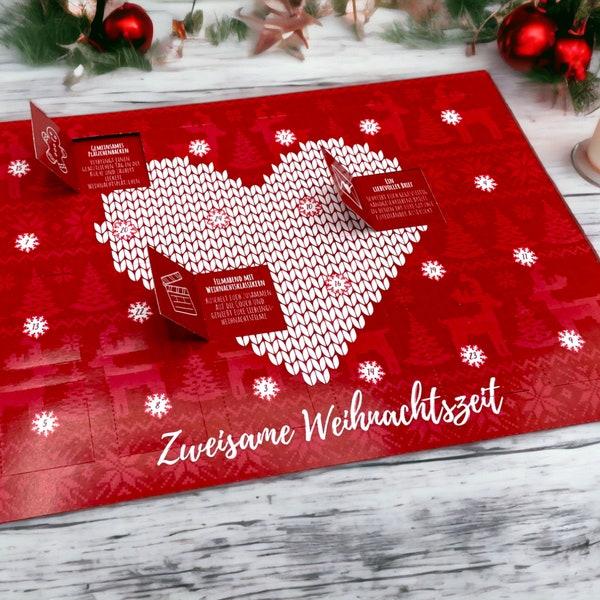 Adventskalender für Paare - Zweisame Weihnachtszeit - Weihnachtskalender für die Weihnachten - Geschenk Adventszeit - Freundin und Freund