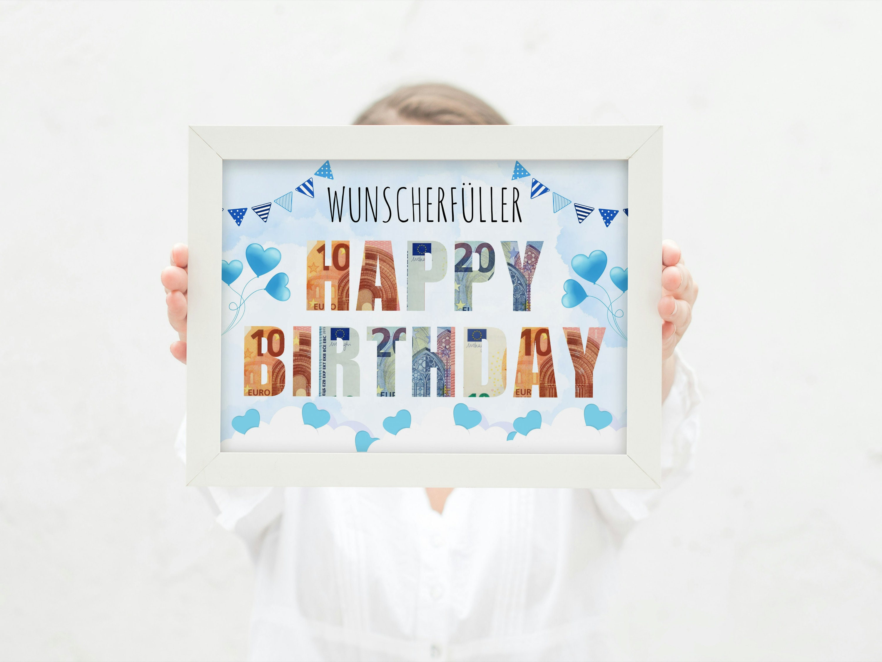 Regalo in denaro personalizzato per un compleanno | Regalo dell'ultimo minuto da scaricare | nomi - Italia