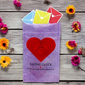 Dating Glück - Lose für Pärchen - Partner Geschenk für Geburtstag, Jahrestag oder Valentinstag für Sie und Ihn - Geschenk für Hochzeit
