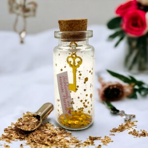 Mini Flaschenpost "Schlüssel zu meinem Herzen" - Geschenk für Valentinstag, Geburtstag oder Jahrestag für Sie & Ihn - Freund und Freundin