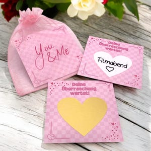 Liebe Rubbellos personalisierbar - DIY - Partner Geschenk zum Valentinstag, Jahrestag, Geburtstag, Gutschein - Romantisch für Sie und Ihn