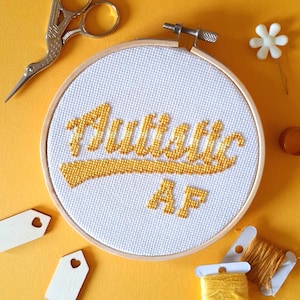 Autistic AF Cross Stitch Pattern PDF