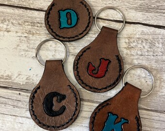 Leren sleutelhanger