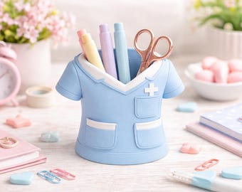 3D druckbare Krankenschwester Stifthalter - Kawaii Arzt Schreibtisch Organizer (STL-Datei)