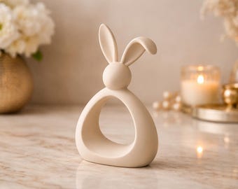 Minimalistyczna rzeźba Zająca Wielkanocnego | Nowoczesny plik STL do druku 3D