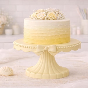 Soporte para tartas imprimible en 3D con lazo – Elegante pedestal para exhibir postres (archivo STL)