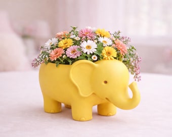 Jardinière éléphant imprimable en 3D | Décoration de chambre d'enfant moderne (fichier STL)