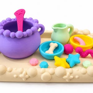 Kit Sensorial de Poção Mágica STL | Kit para Fazer Poção de Bruxa | Bandeja Sensorial Mágica | Brinquedos de Faz-Tudo para Imprimir em 3D
