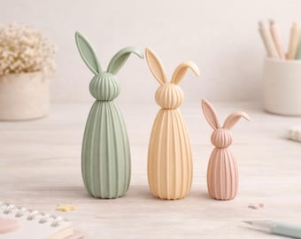 3D Printable Bunny Decor – Modern Scandinavian Easter Rabbit (STL File)