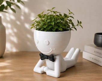 Planter Dude STL – Smiling Character Plant Holder (Digital Download)