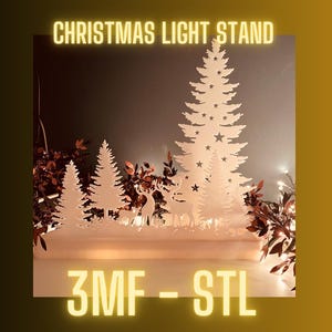 3D Christmas Light Stand Reindeer Forrest Stand STL & 3MF