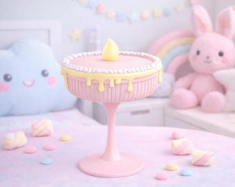 Kawaii Dessert Candle | Pastel Cocktail Glass Decor (3D Printable STL File)