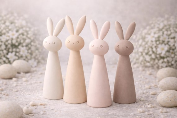 Minimalist Easter Bunny Figurine STL | Scandinavian 3D Print Decor (Digital Download)