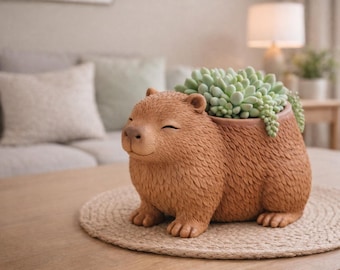 3D Printable Capybara Planter – Designer Home Decor (STL File )