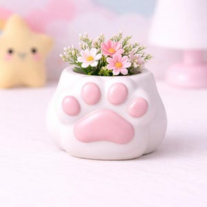 Vaso Mini Pata STL – Vaso fofo em formato de pata de gato – Impressão 3D redimensionável (Vaso para plantas, Porta-canetas, Porta-velas)