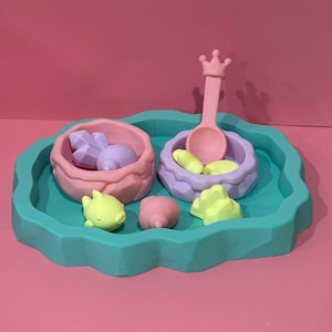 Winter Ice Potion Set STL | Frozen Magic Sensory Play Tray | Snow & Ice Potion Making Kit | 3D Printable Kids Toy