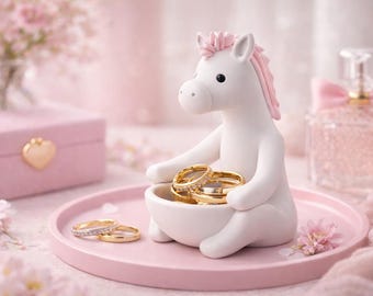 Pastel Zebra Ring Holder – Kawaii Jewelry Organizer