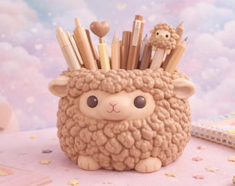 Sheep Pen Holder STL - 3D Print Organizer - Desk Decor 3D