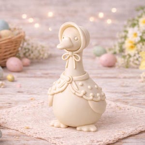 Whimsical Goose Figurine STL | 3D Print Easter Decor