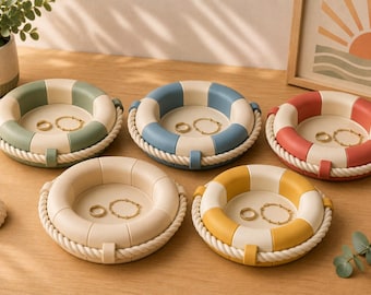 Nautical Lifebuoy Trinket Dish STL | Coastal Jewelry Tray (Digital Download)