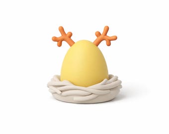 Antler Easter Egg Decor | Kawaii Spring 3D Print (STL File)