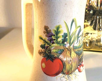 Quesero parmesano de cerámica con esmalte moteado vintage