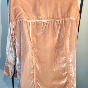Top de manga larga estilo western relajado color melocotón de terciopelo aplastado de Free People imagen 4