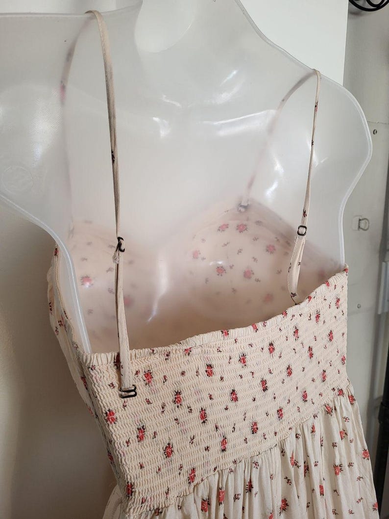 Free People Boho Cottagecore weites Bein Neckholder Pullover Strampler Floral XS Bild 7