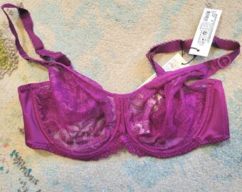 Empreinte Leia Orchid Underwire Fancy European Full Cup Underwire Bra NEW 34 E