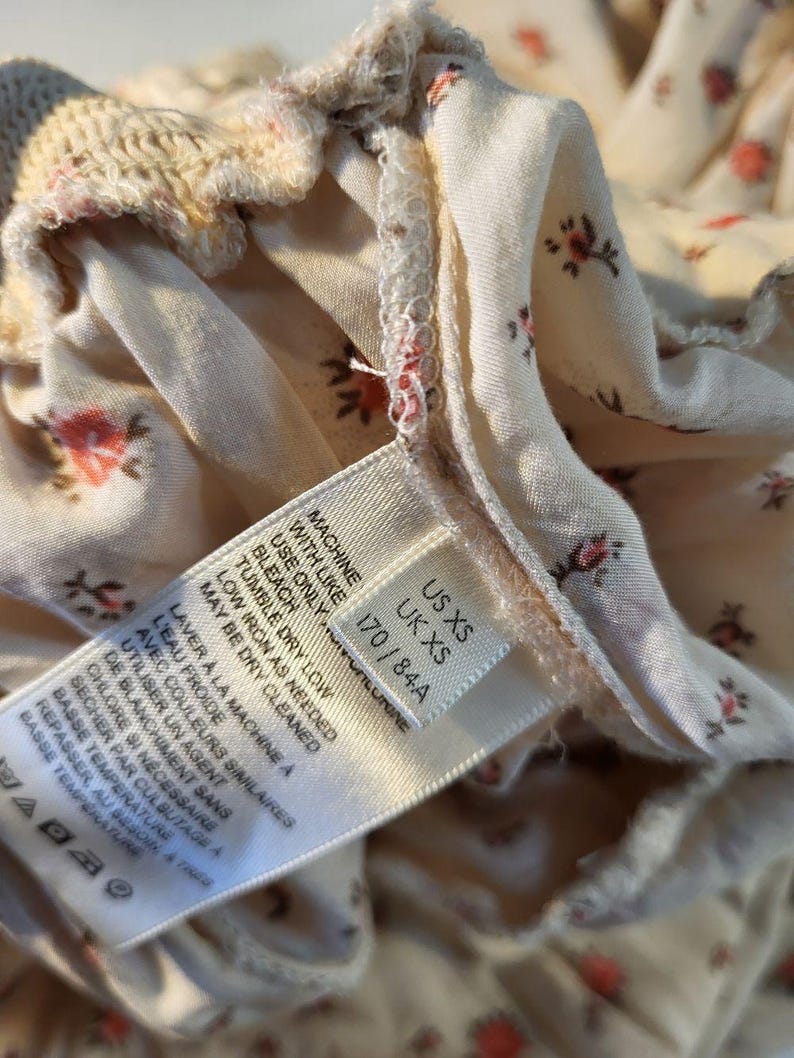 Free People Boho Cottagecore weites Bein Neckholder Pullover Strampler Floral XS Bild 15